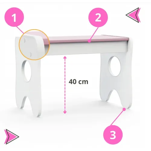 Stolik + 2 krzesełka